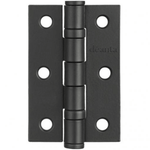 Product black square hinge pair with countersunk screw holes