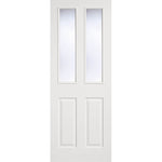 Textured 2 Panel 2 Light White Moulded Glazed Internal Door - Main Product Image