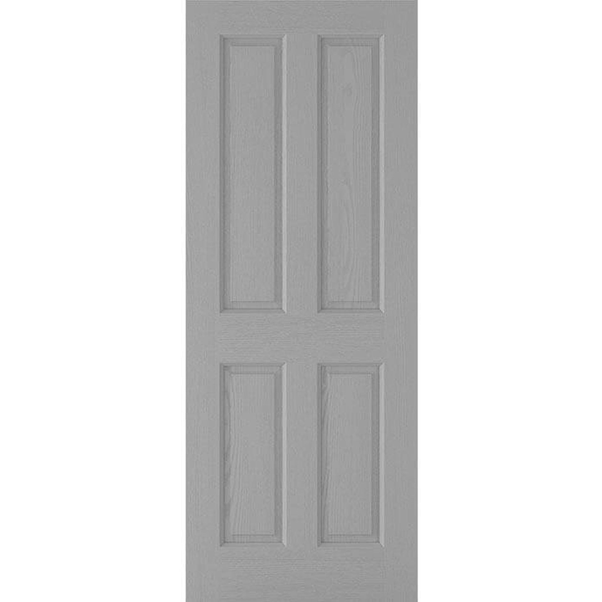 Textured 4 Panel Prefinished Grey Internal Door - Main Product Image