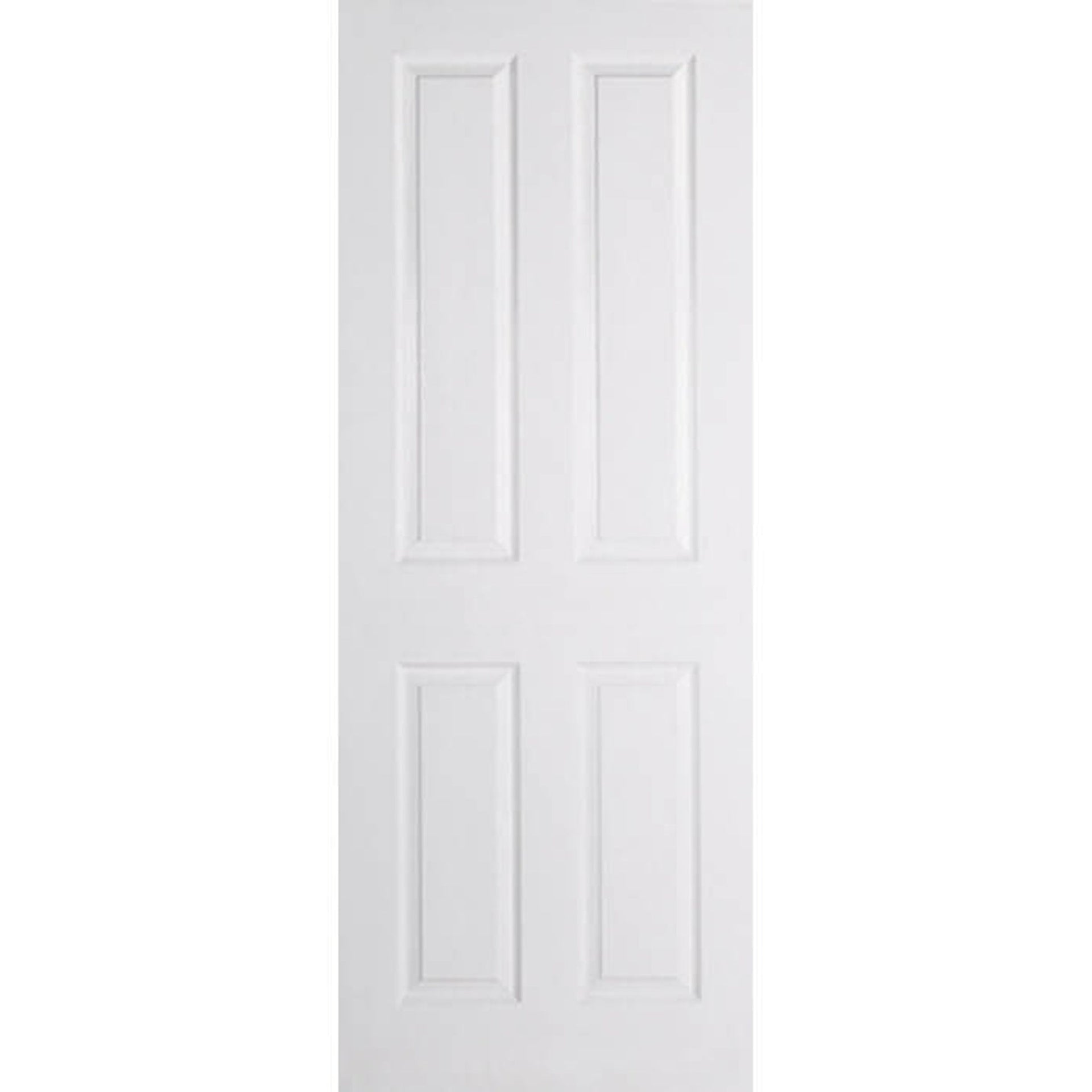 Textured 4 Panel White Moulded Internal Door - Main Product Image
