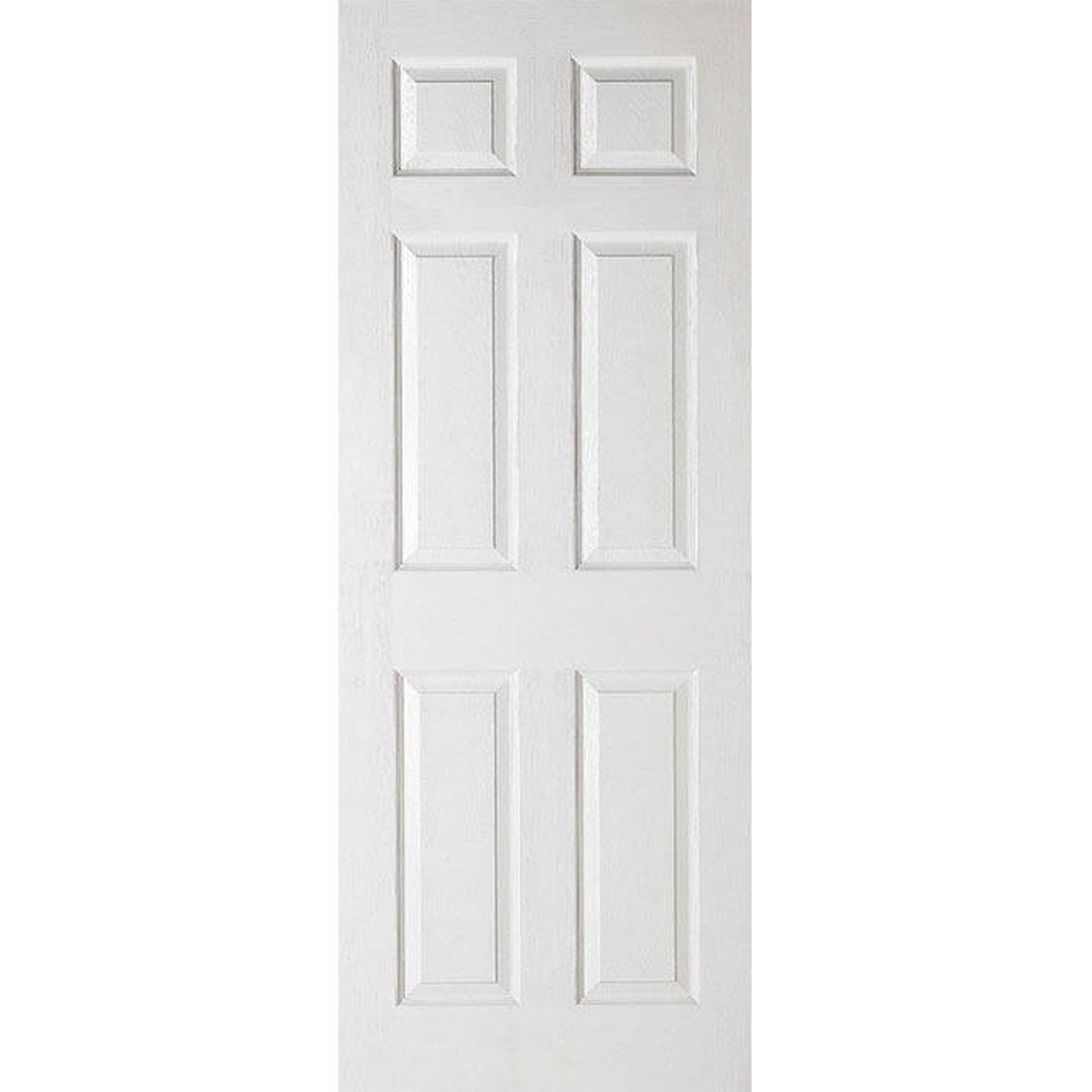Textured 6 Panel White Moulded Internal Door
