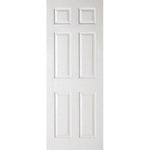 Textured 6 Panel White Moulded FD30 Internal Fire Door - Main Product Image