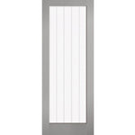 Textured Vertical 1 Light Prefinished Grey Internal Door - Main Product Image