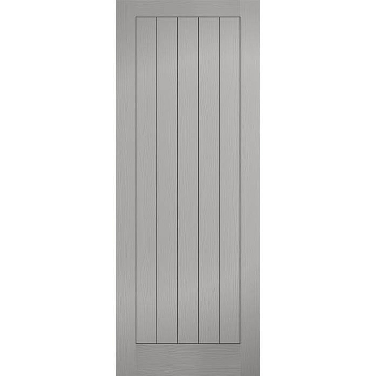 Textured Vertical 5 Panel Prefinished Grey FD30 Internal Fire Door - Main Product Image