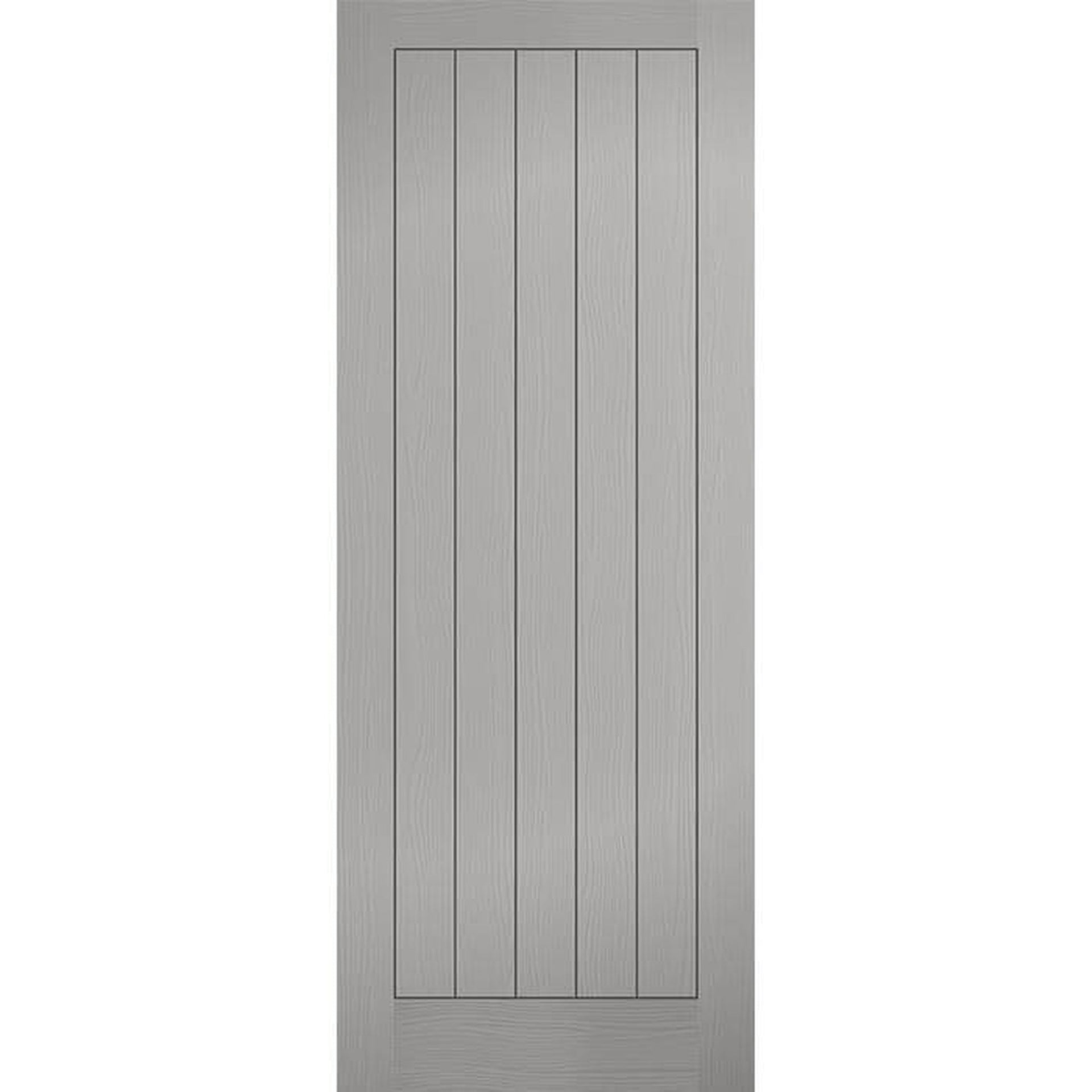 Textured Vertical 5 Panel Prefinished Grey FD30 Internal Fire Door - Main Product Image