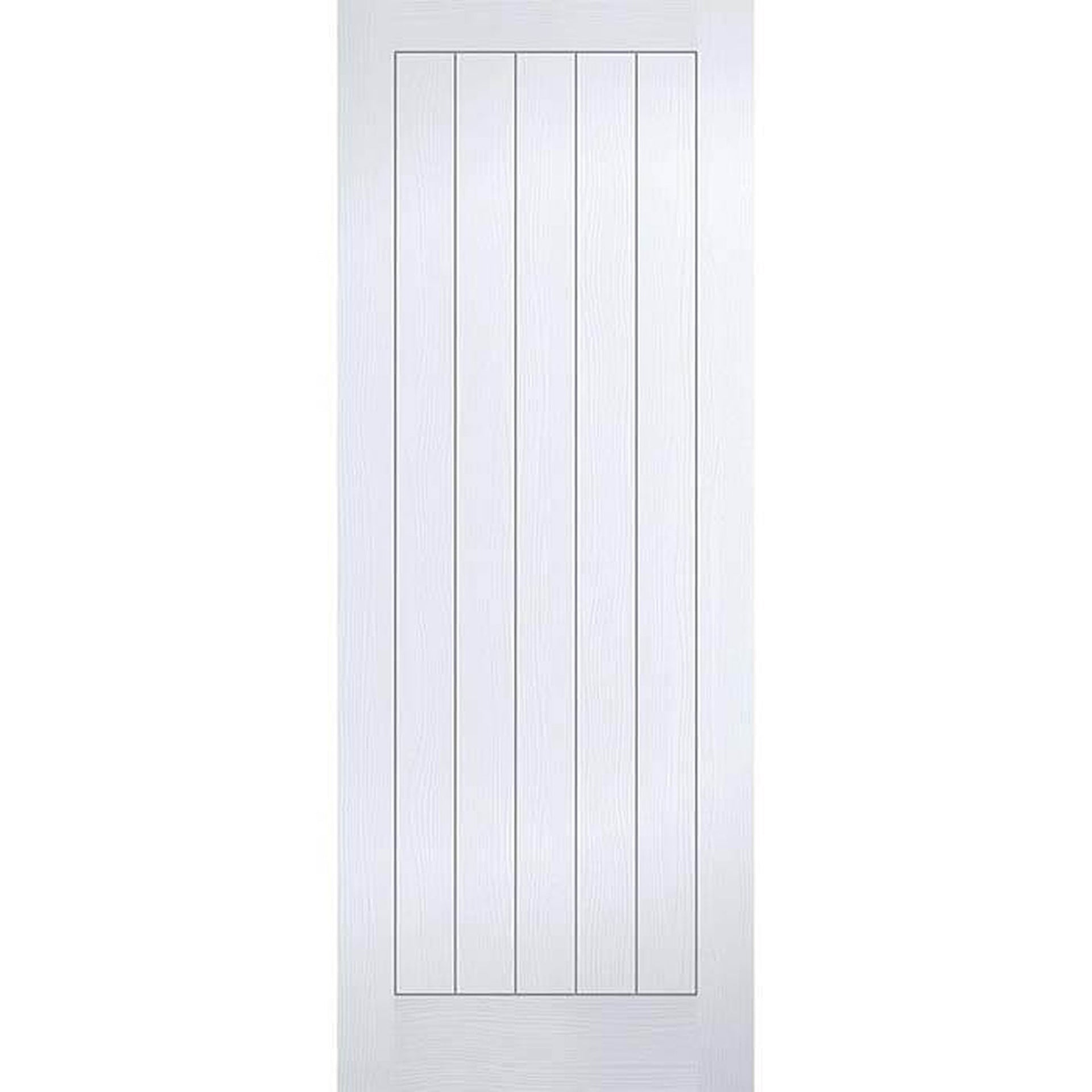 Textured Vertical 5 Panel White Moulded FD30 Internal Fire Door - Main Product Image