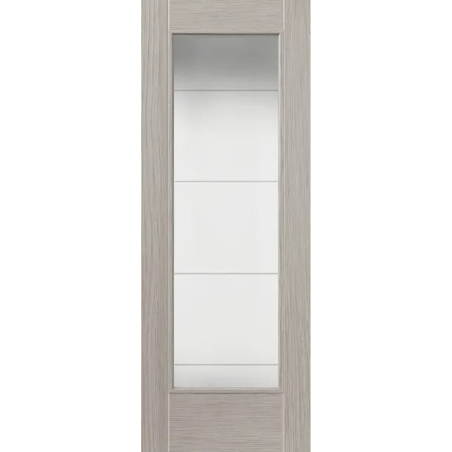 Tigris Light Grey Full Glazed Laminate Internal Door - Main Product Image