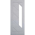 Product Torino glazed prefinished light grey ash internal door, front view