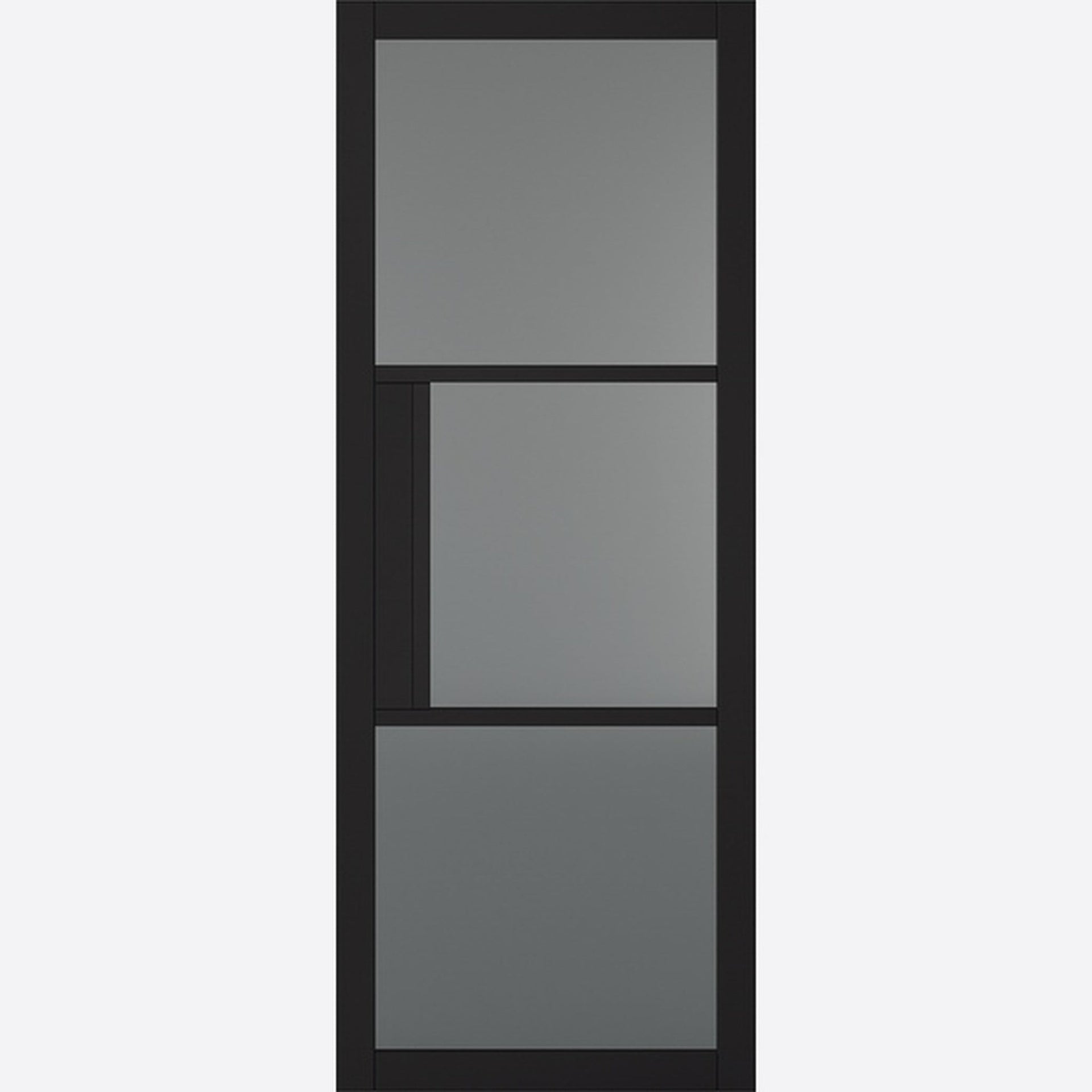 Tribeca Black 3P Tinted Glazed Internal Door - Main Product Image