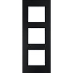 Black Deanta Door with 4 bevelled glass glazing