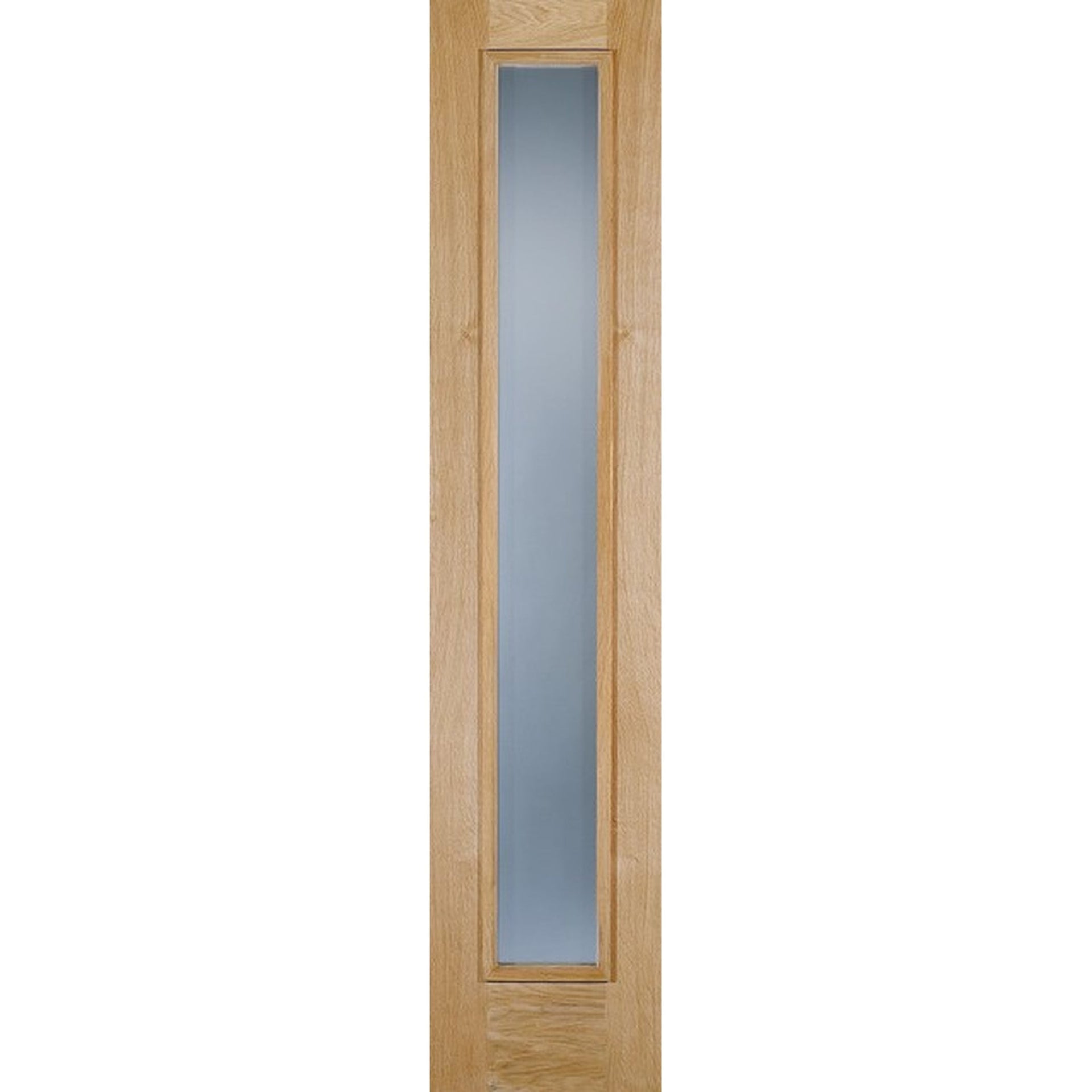 Universal Frosted Glass Oak External Sidelight - Main Product Image