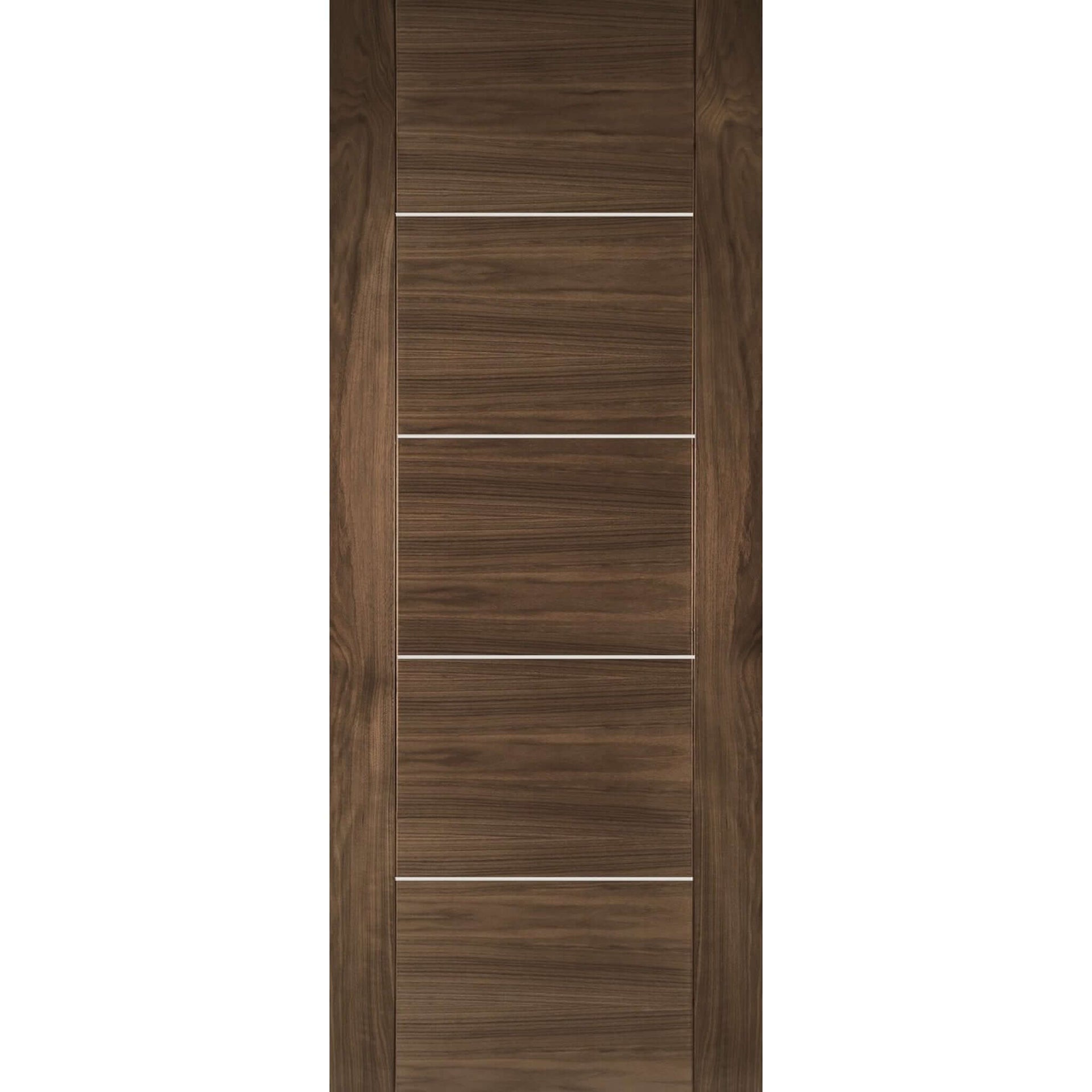 Product Valencia prefinished walnut door on white background