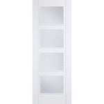 Vancouver 4L Clear Glazed White Primed FD30 Fire Door - Main Product Image