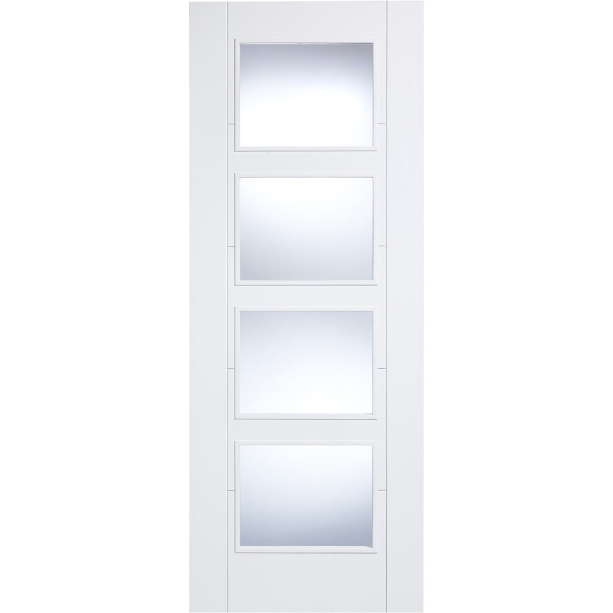Vancouver 4L Clear Glazed White Primed Internal Door - Main Product Image