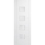 Vancouver 4L Frosted Glazed White Primed Internal Door - Main Product Image