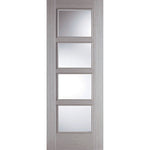 Vancouver Light Grey 4L Glazed Fire Door - Main Product Image