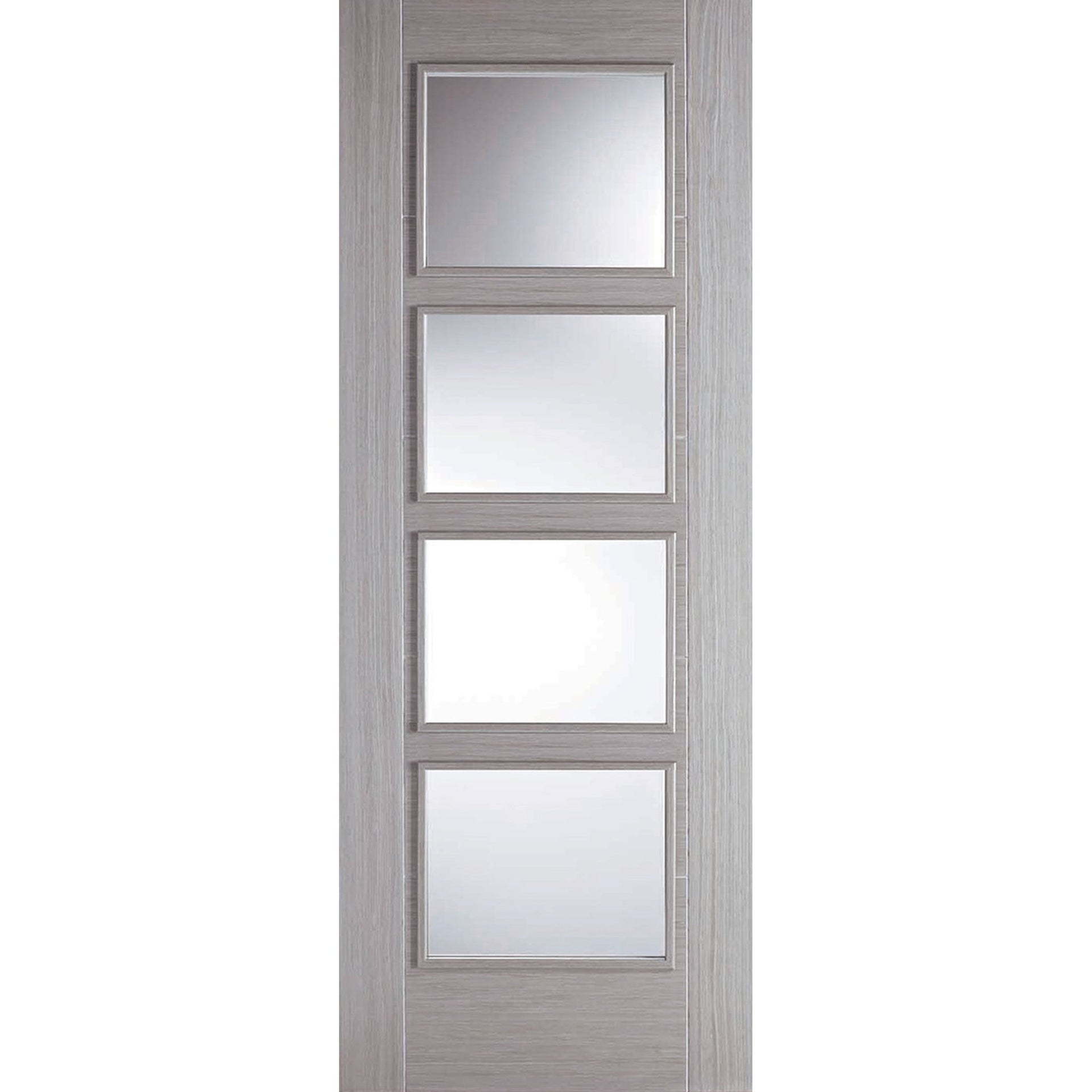 Vancouver Light Grey 4L Glazed Fire Door - Main Product Image