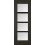 Vancouver Prefinished Smoked Oak 4L Glazed Internal Door - Main Product Image