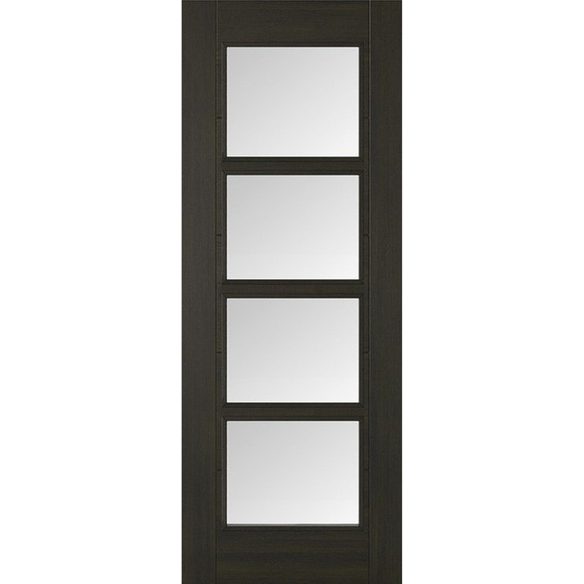 Vancouver Prefinished Smoked Oak 4L Glazed Internal Door - Main Product Image