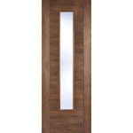 Vancouver Walnut Laminate Clear Glazed Internal Door - Main Product Image