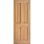Victorian 4 Panel Raised Mouldings Oak Door - Main Product Image