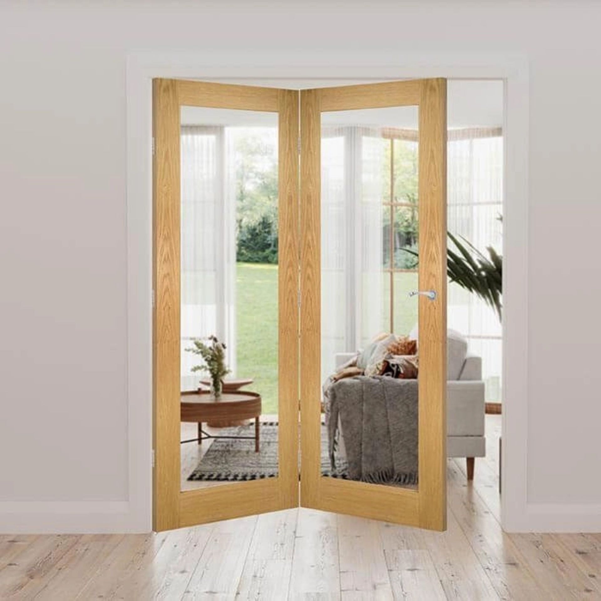 Walden Clear Glazed Oak Internal Door Fold Kit