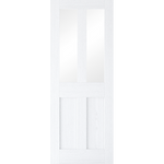 London Primed White Grain Glazed 2L Internal Door
