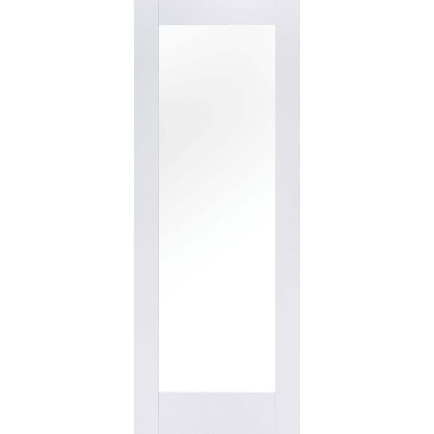 White Primed Pattern 10 Clear Glazed Internal Door - Main Product Image