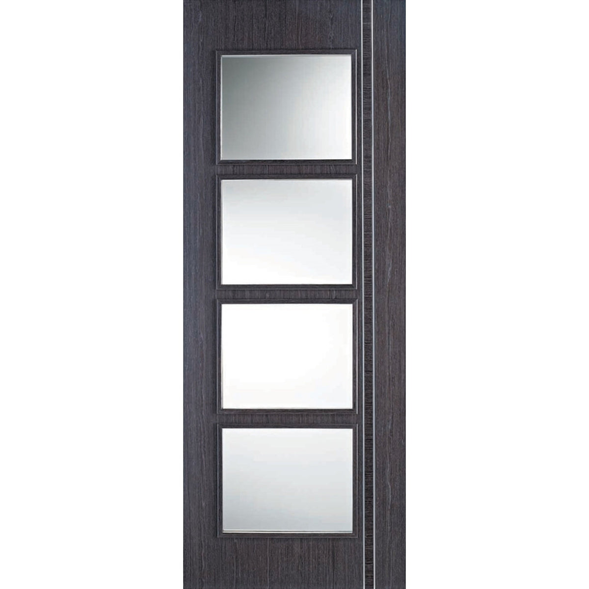 Zanzibar Prefinished Ash Grey 4L Internal Glazed Door - Main Product Image