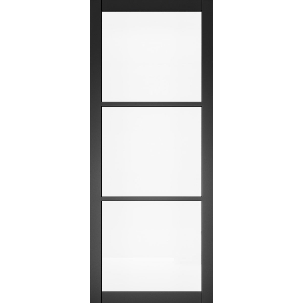 Camden Clear Glazed Black Urban Door