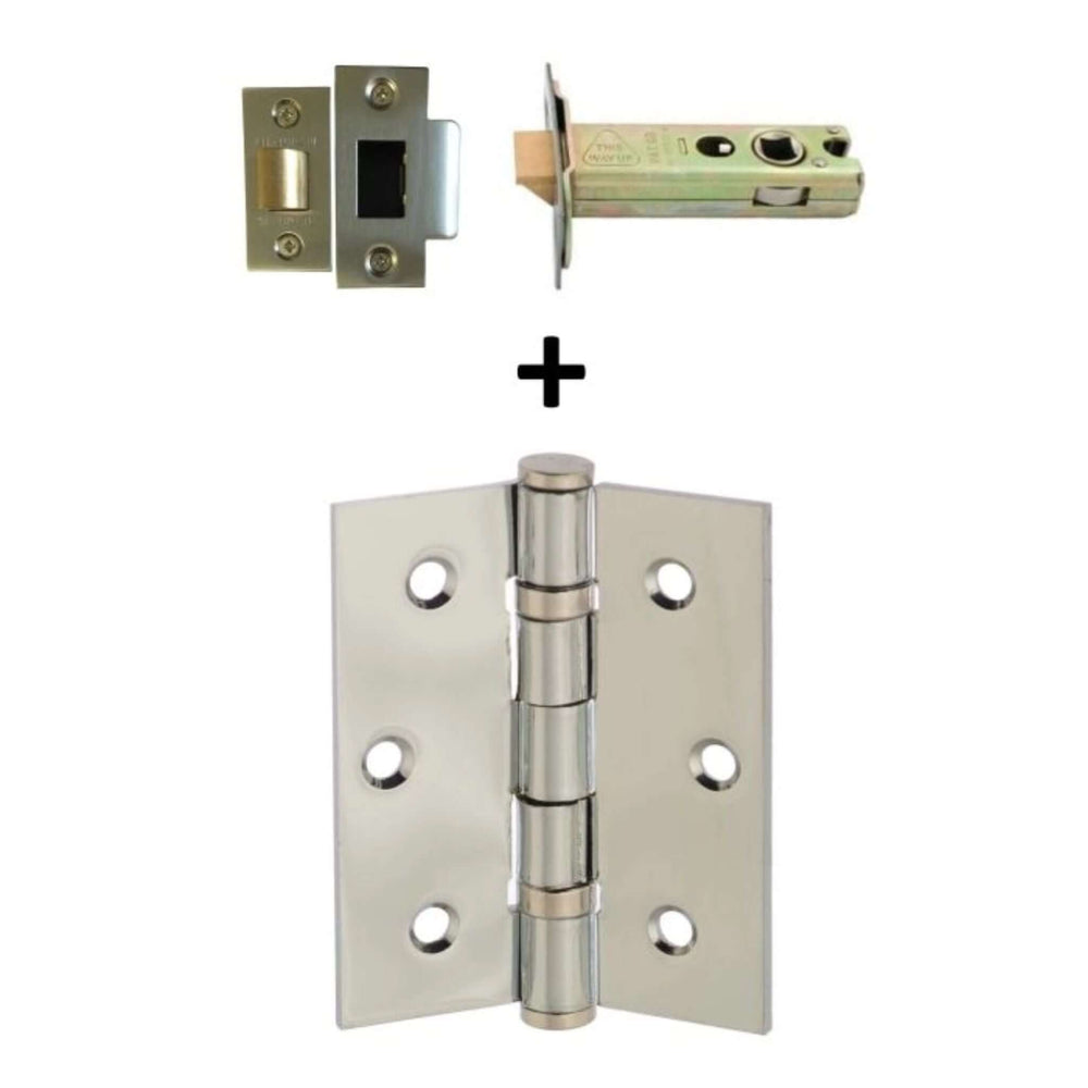 Product stainless steel three-hinge and three-latch hardware pack