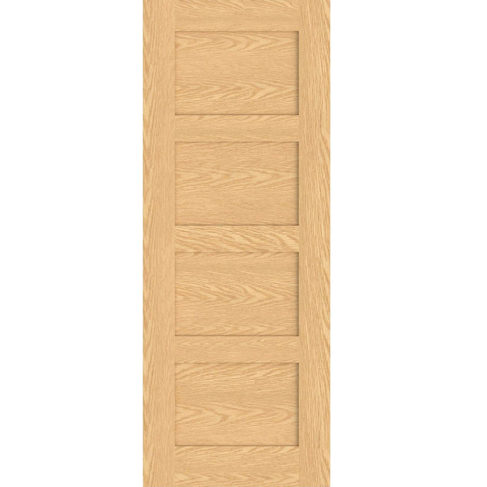 Product oak four-panel Shaker internal door with solid recessed panels