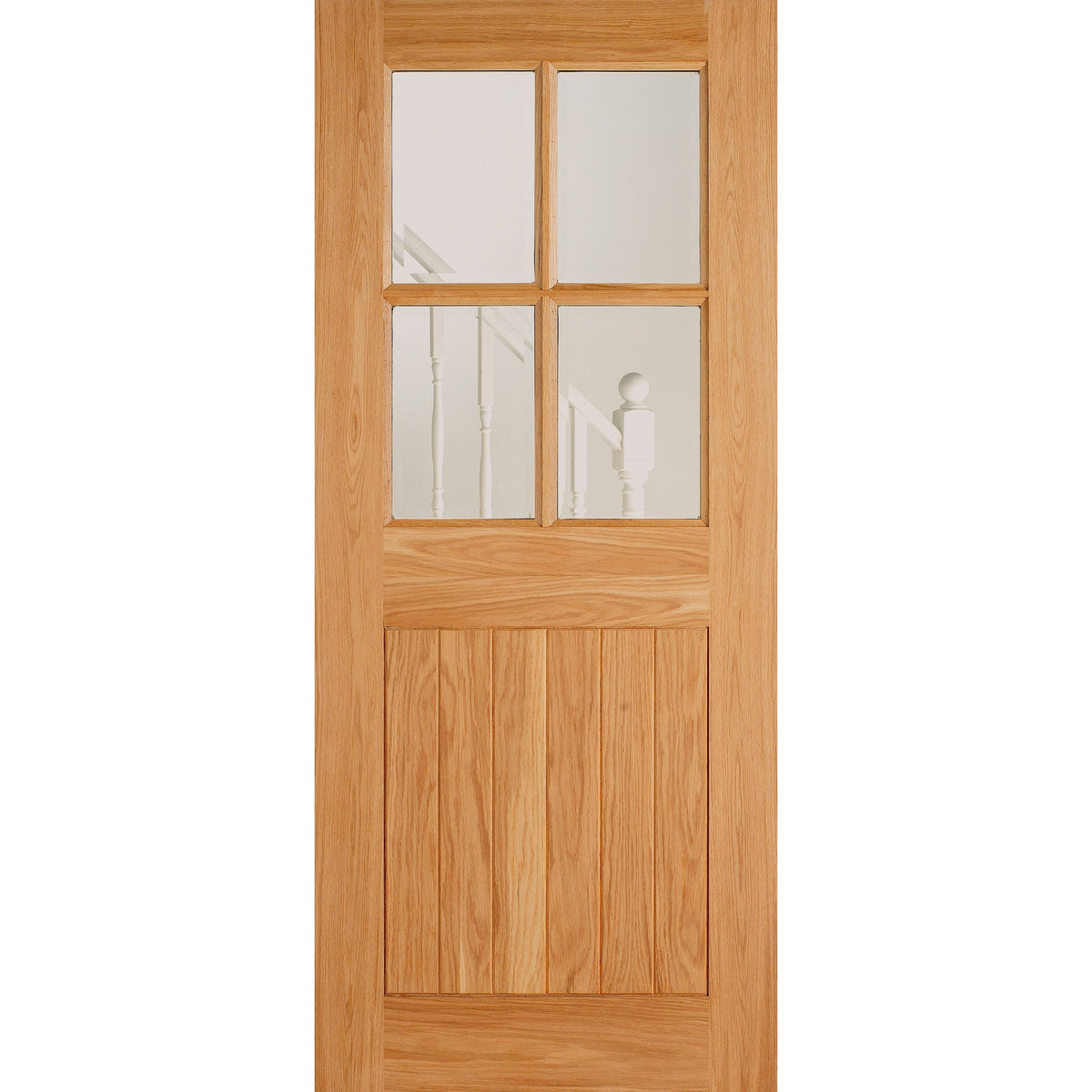 4 Panel Doors - Double Glazing Cottage Engineered Door - Main Product Image