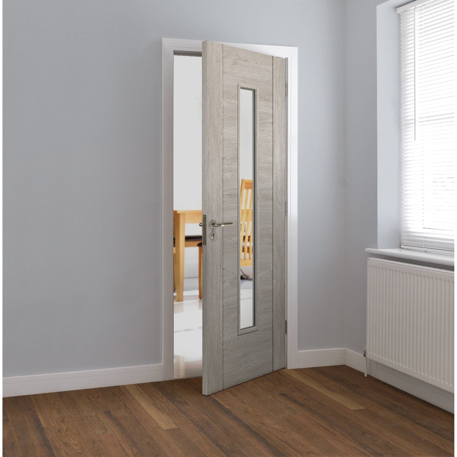 Alabama Fumo Glazed Laminate Internal Door - Lifestyle Image 1
