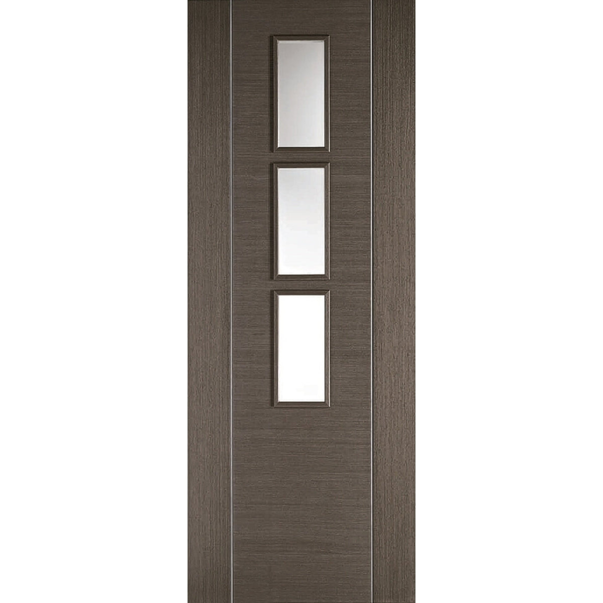 Alcaraz Prefinished Chocolate Grey 3L Internal Glazed Door - Main Product Image