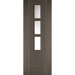 Alcaraz Prefinished Chocolate Grey 3L Internal Glazed Door - Main Product Image