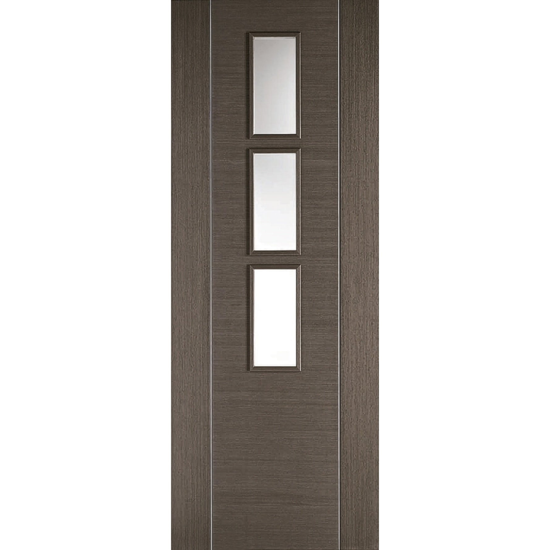 Alcaraz Prefinished Chocolate Grey 3L Internal Glazed Door - Main Product Image