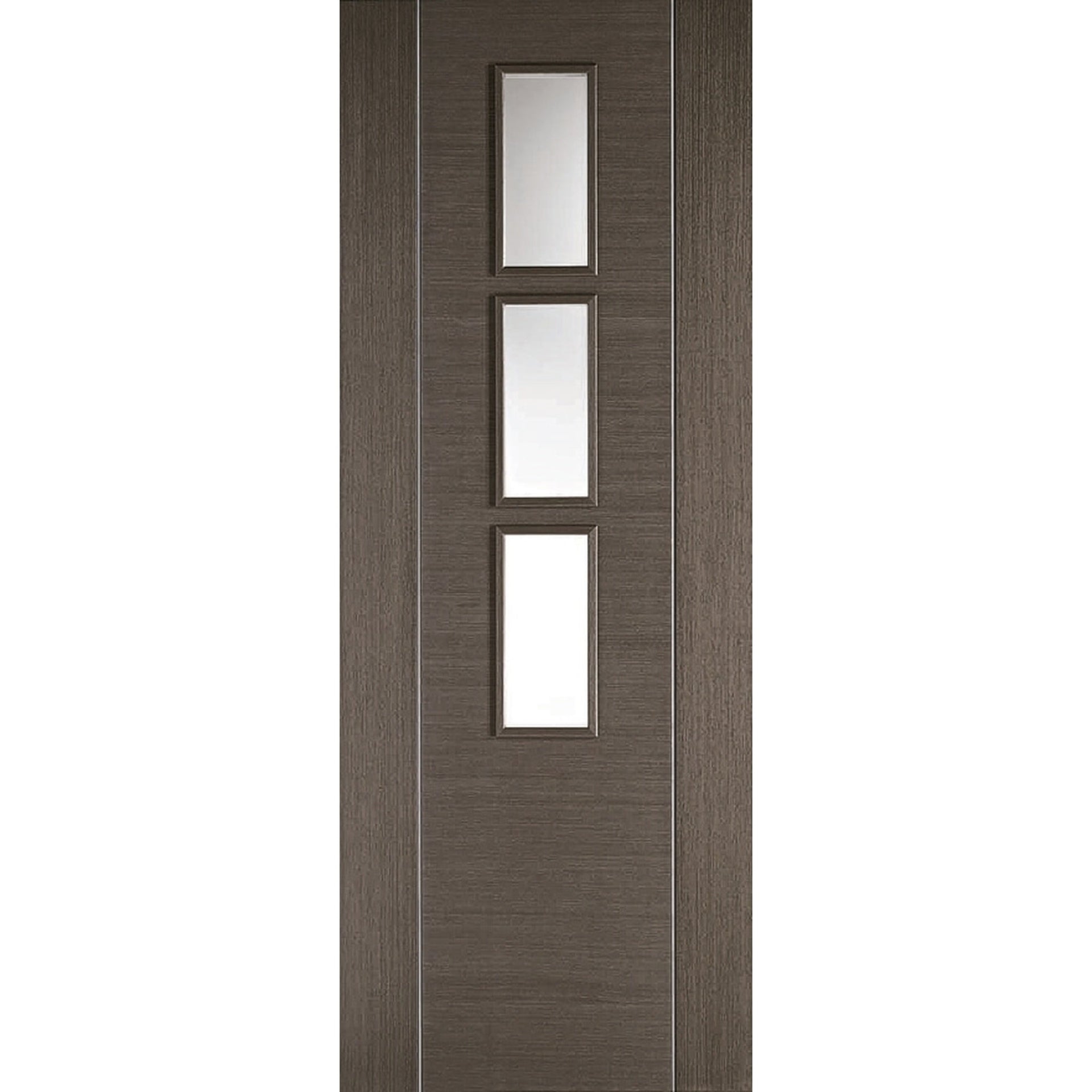 Alcaraz Prefinished Chocolate Grey 3L Internal Glazed Door - Main Product Image