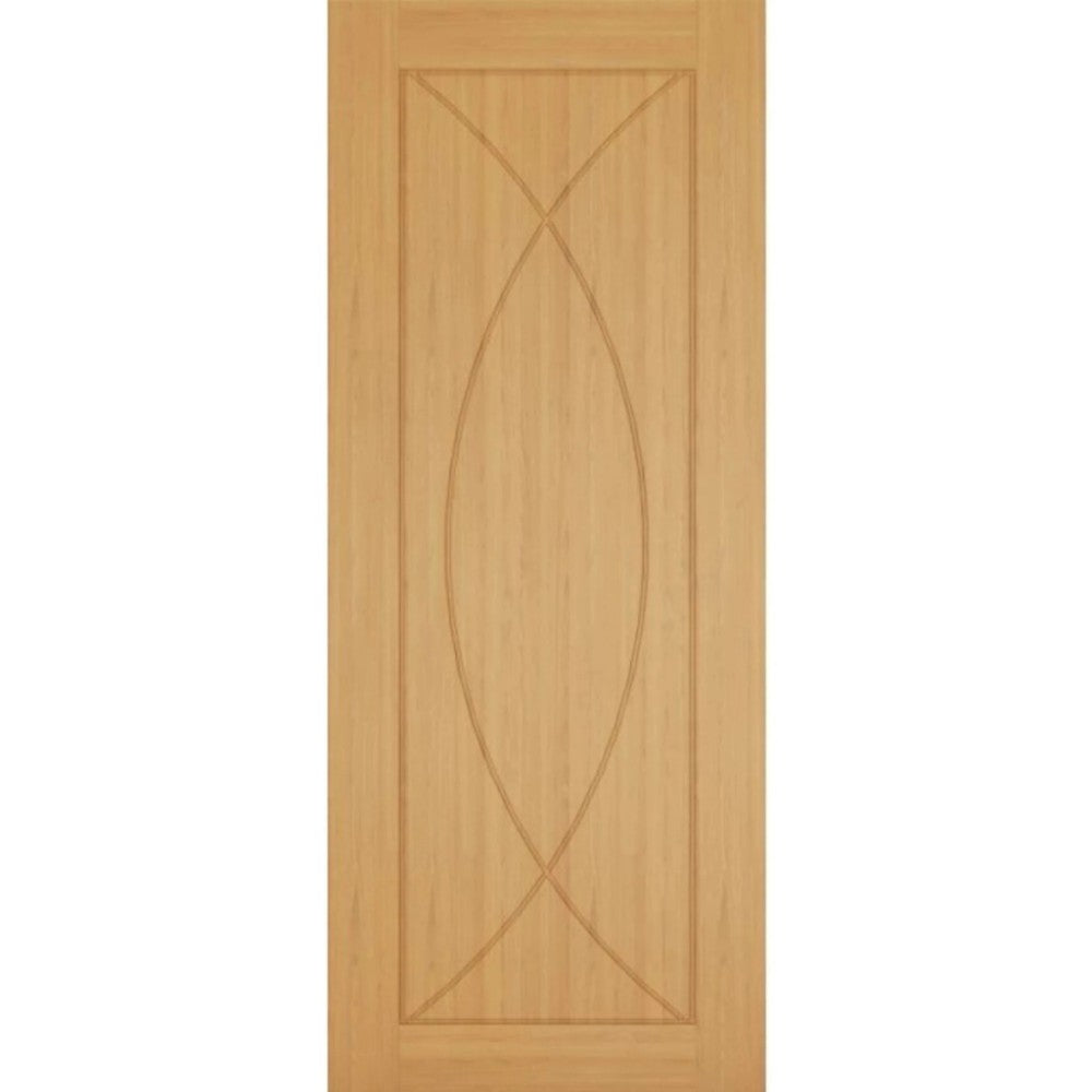 Product prefinished oak Amalfi internal door with curved groove detail