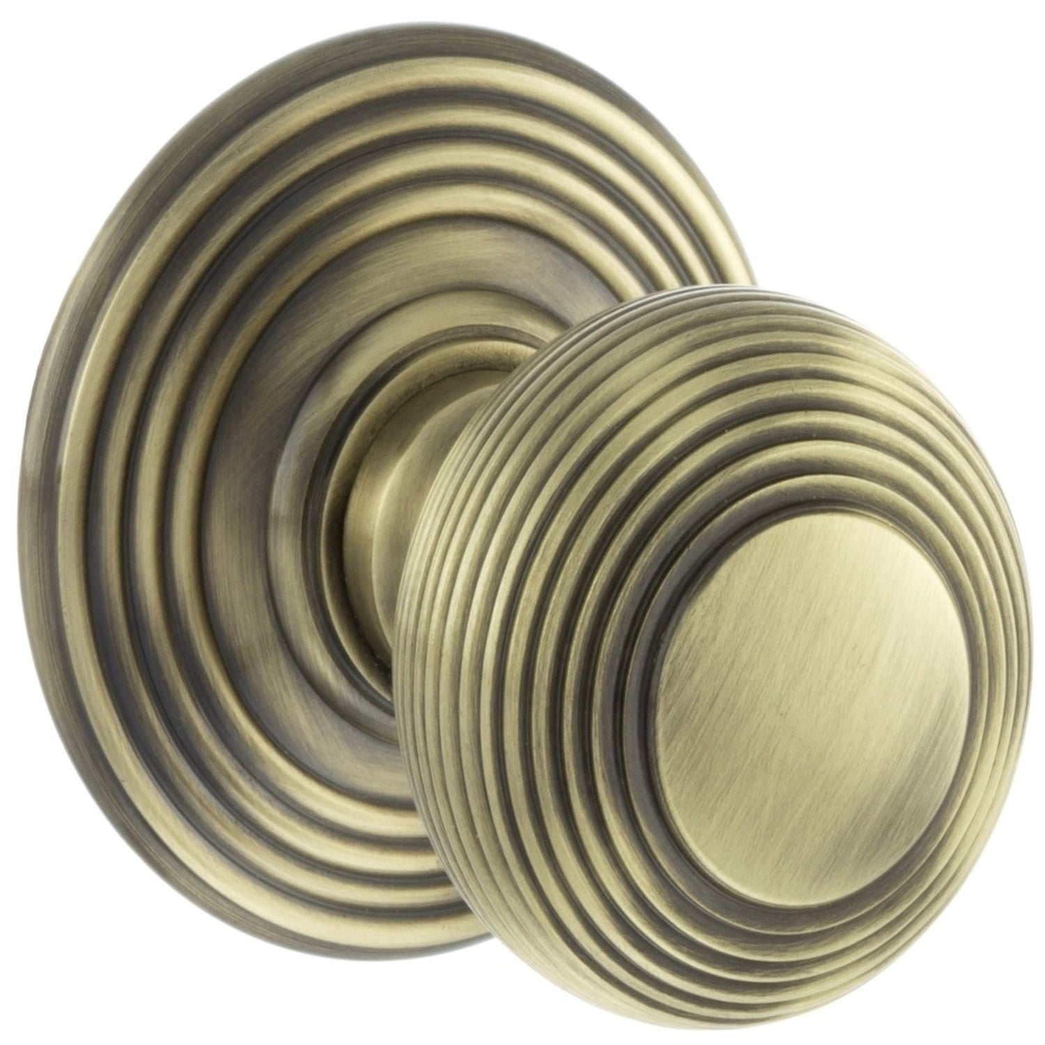 Antique Brass Beehive Door Knobs - Main Product Image