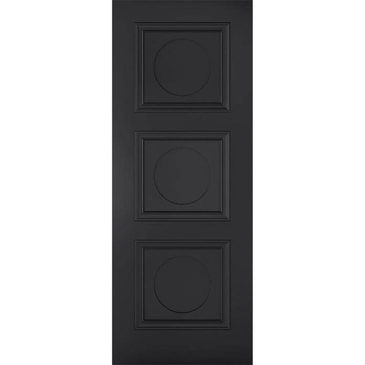Antwerp Black Primed 3 Panel FD30 Fire Door - Main Product Image