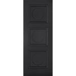 Antwerp Black Primed 3 Panel FD30 Fire Door - Main Product Image