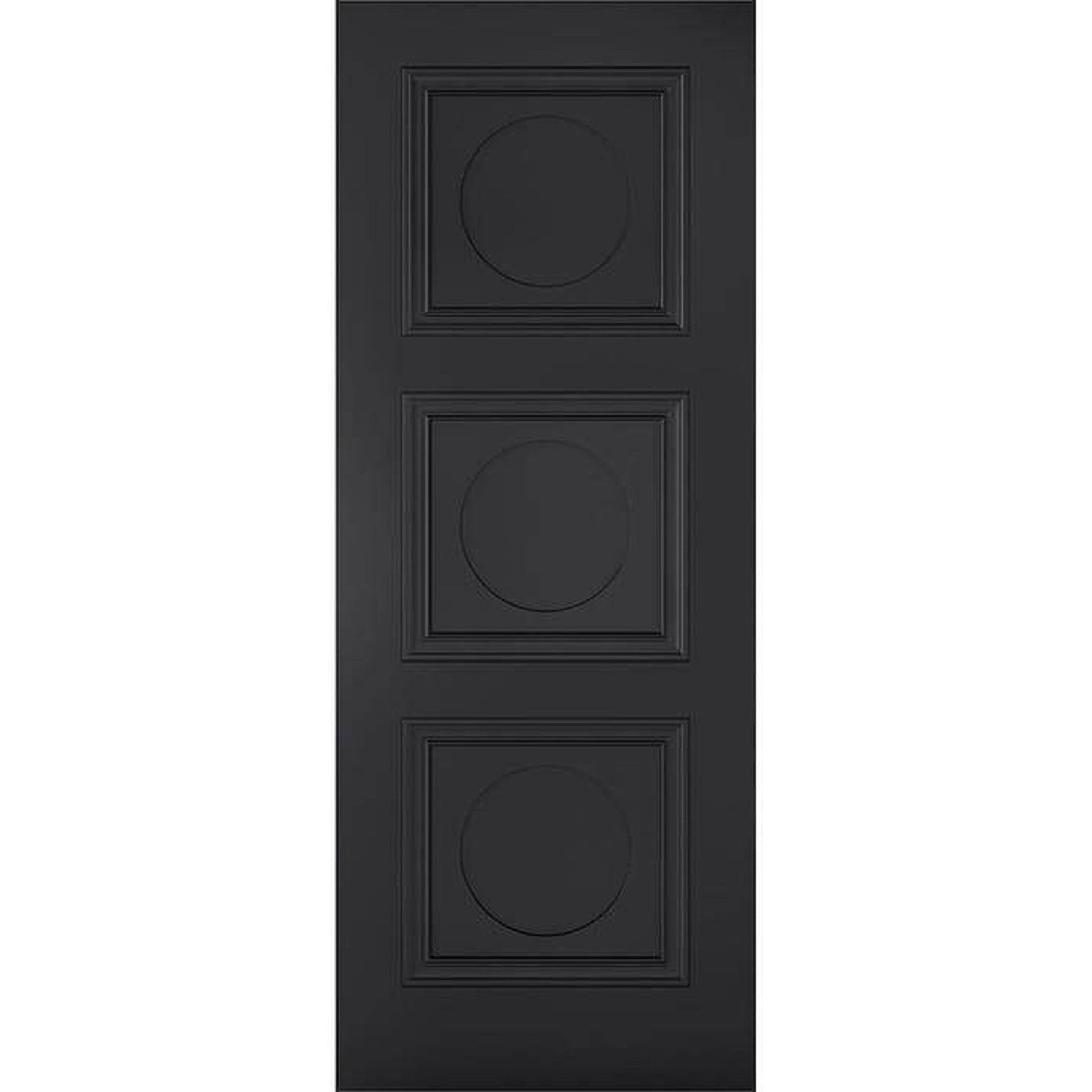 Antwerp Black Primed 3 Panel FD30 Fire Door - Main Product Image
