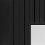 Product Aria black clear glazed laminated internal door close-up showing grooved texture