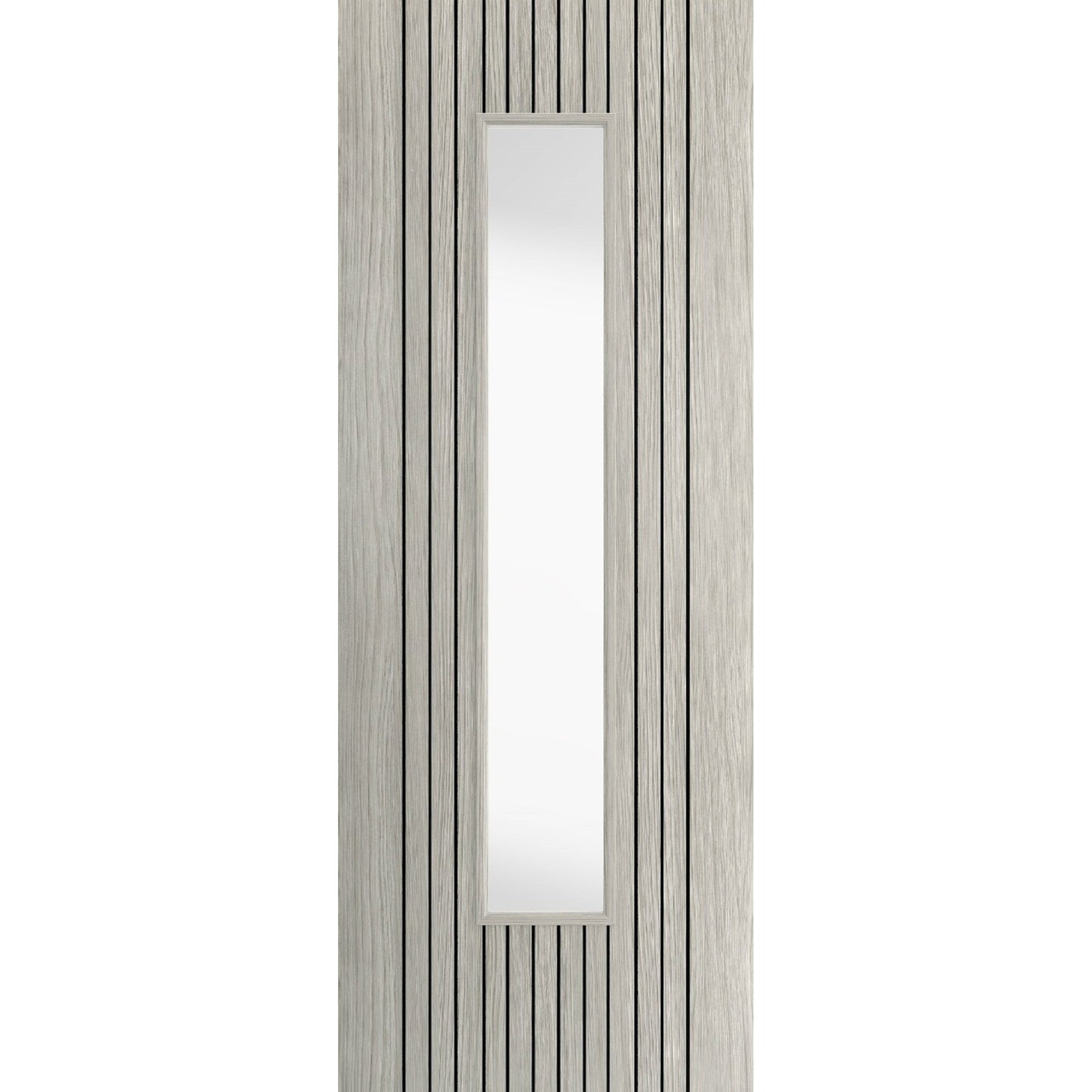 Aria Grey Clear Glazed Laminated Internal Door - Main Product Image