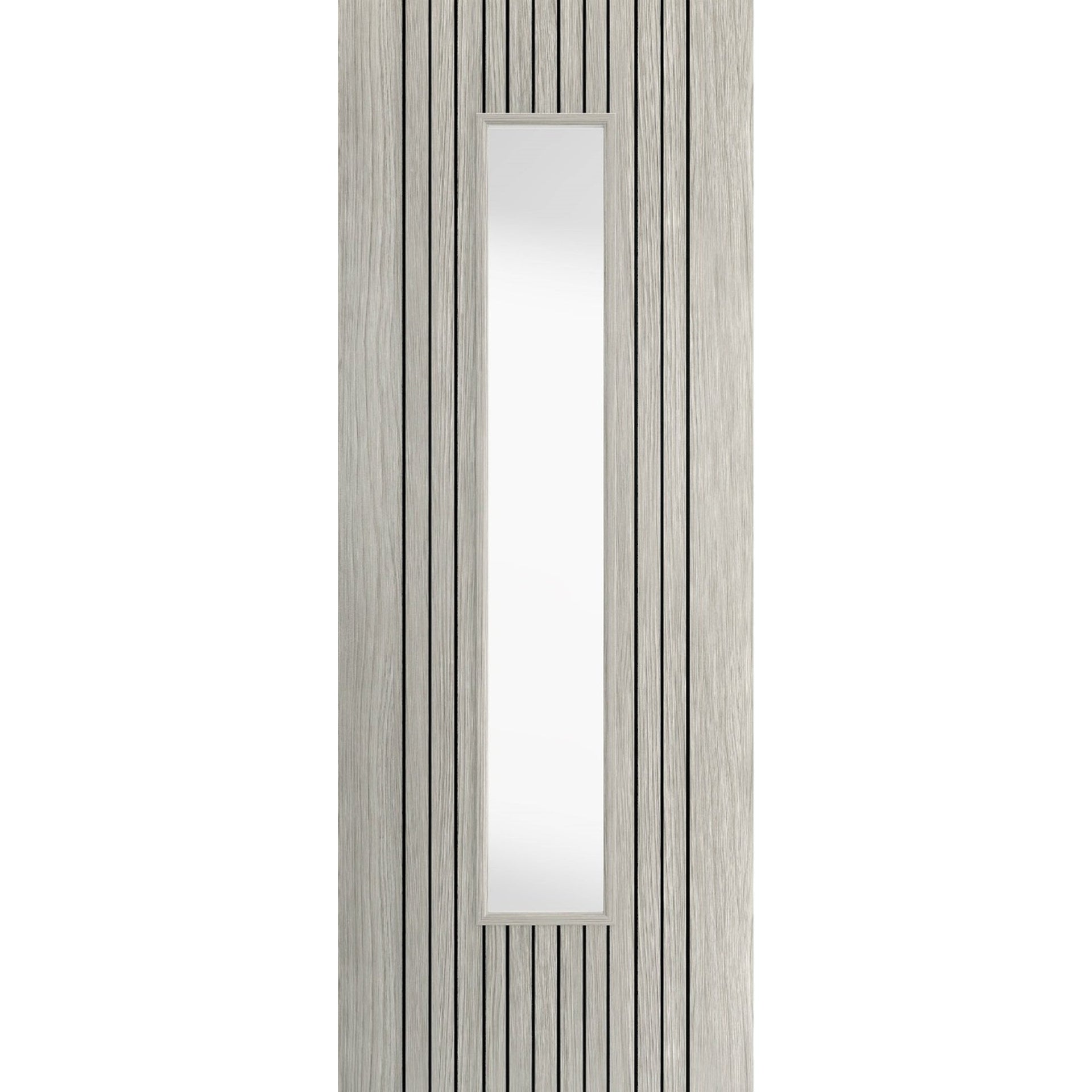 Aria Grey Clear Glazed Laminated Internal Door - Main Product Image