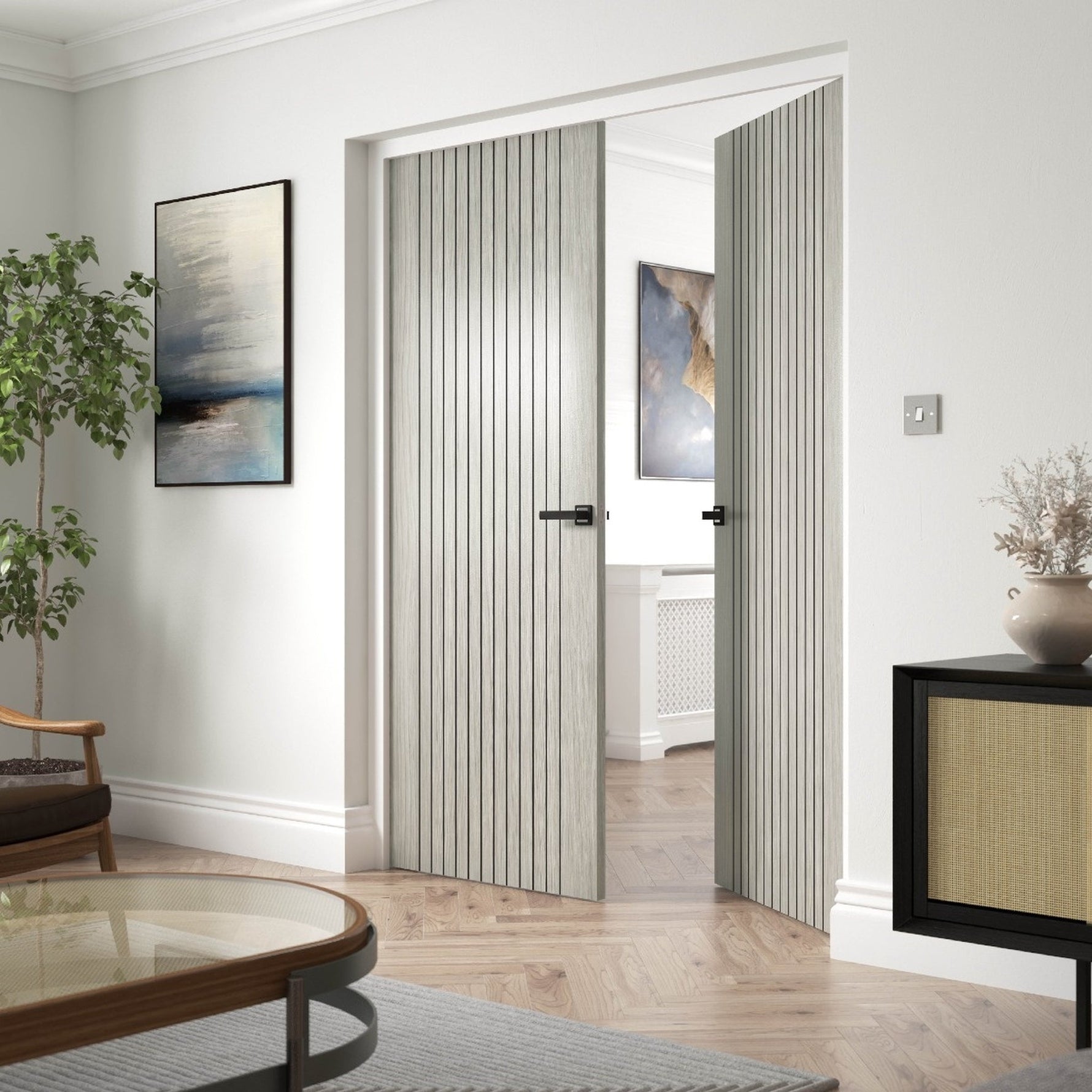 Aria Grey Laminated Internal Door - Lifestyle Image 3