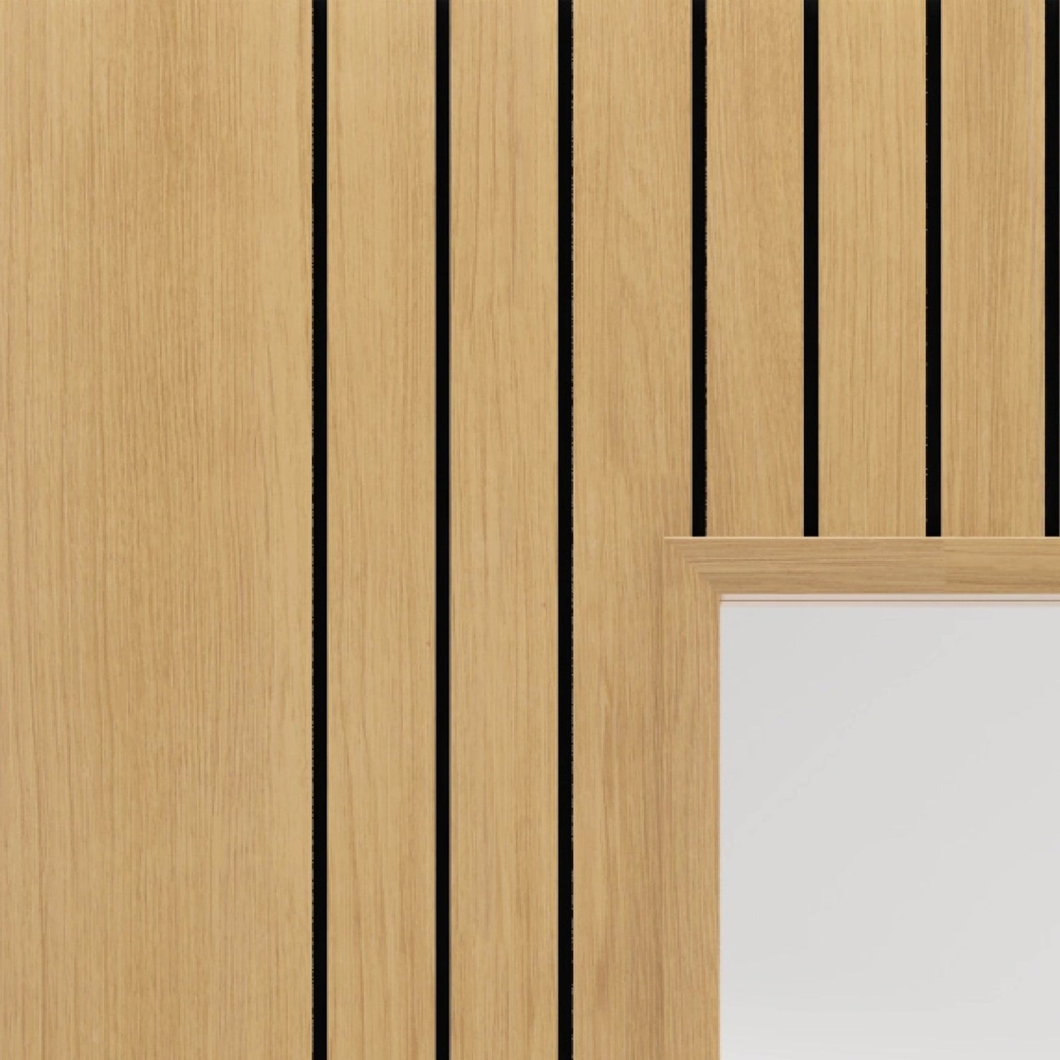Aria Oak Clear Glazed Laminated Internal Door - Lifestyle Image 1