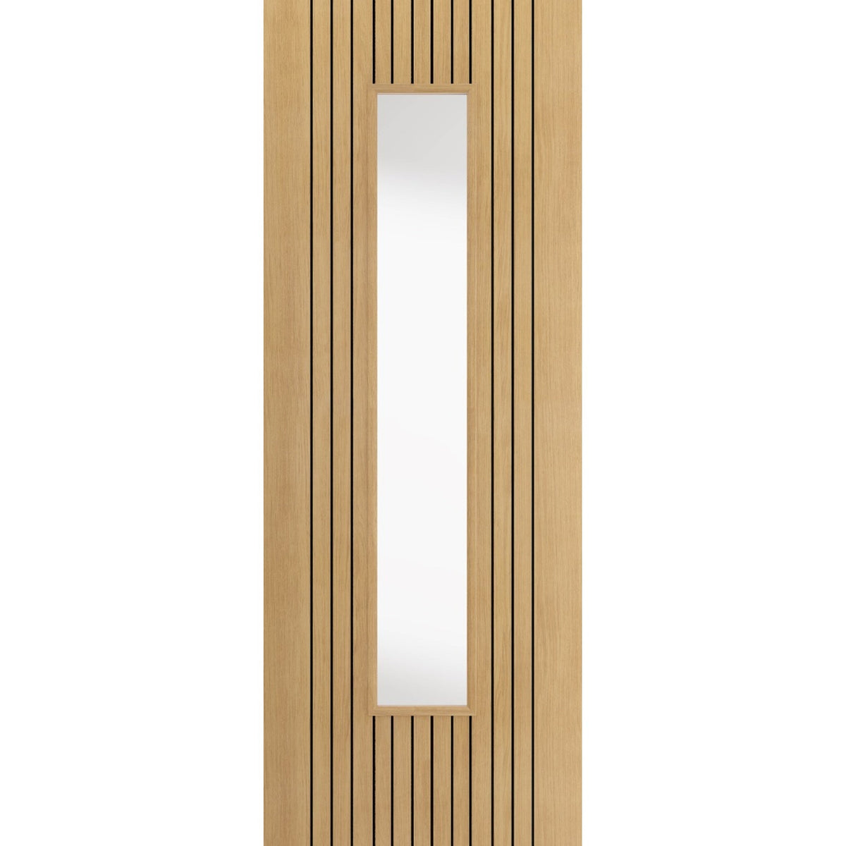 Aria Oak Clear Glazed Laminated Internal Door - Main Product Image