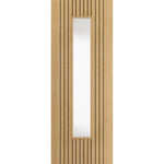 Aria Oak Clear Glazed Laminated Internal Door - Main Product Image